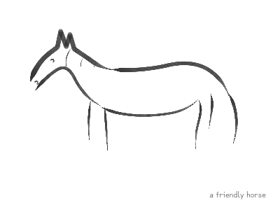 a friendly horse