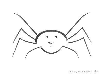 a very scary tarantula