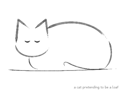 a cat pretending to be a loaf