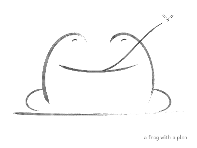 a frog with a plan