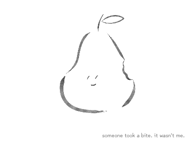 someone took a bite. it wasn't me.